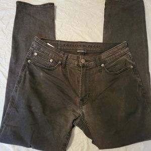 American Eagle Next Level Flex Slim Straight Black Jeans Size 30x30